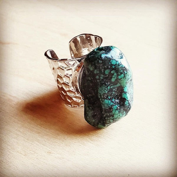 Natural Turquoise Chunk on Ring
