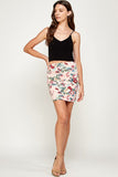 Floral Printed Cotton Mini Skirt