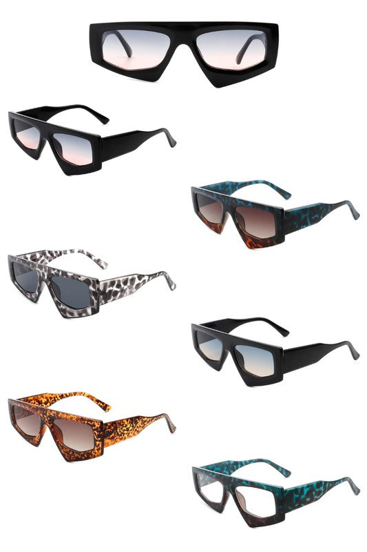 Rectangle Irregular Retro Geometric Sunglasses