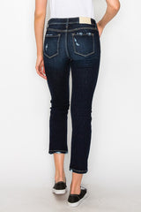 HIGH RISE SKINNY STRAIGHT JEANS