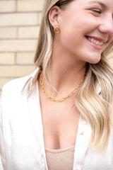 Luxe Gold Oriana Studs Earrings - Medium