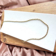 Luxe Gold Rope Chain Necklace - 20in