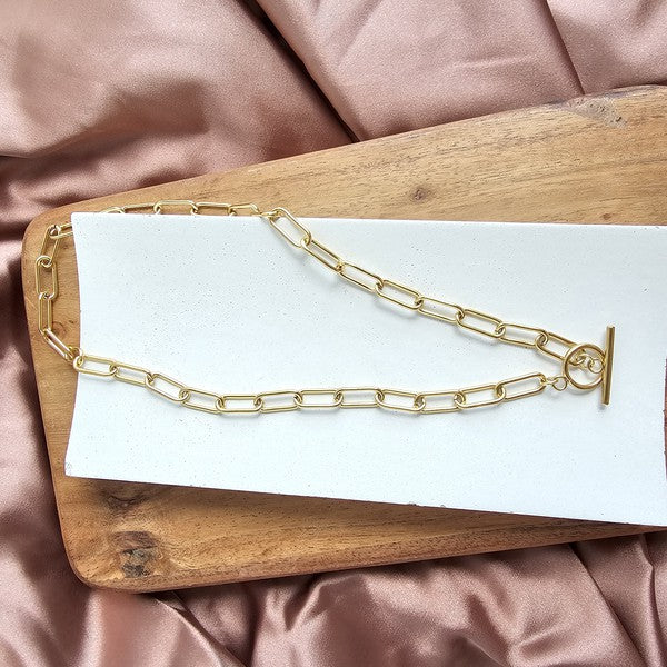 Luxe Gold Chunky Paperclip Chain Necklace - 20in