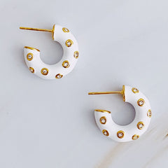 Jeweled Candy Everyday Hoop Earrings