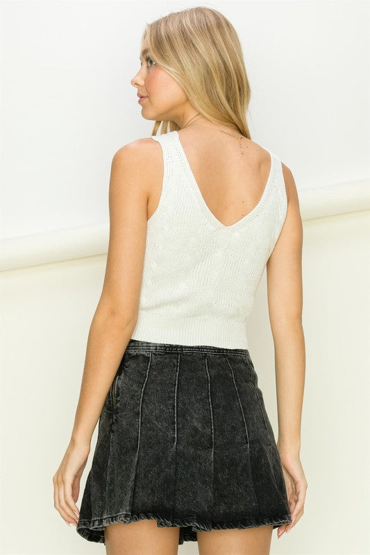 See You Again Cropped Sweater Tank