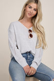 Solid Pointelle Knit Top