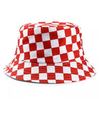 Checker bucket hats fisherman hat