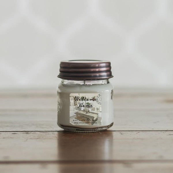 Welcome Home 8oz Mason Pure Soy Candle