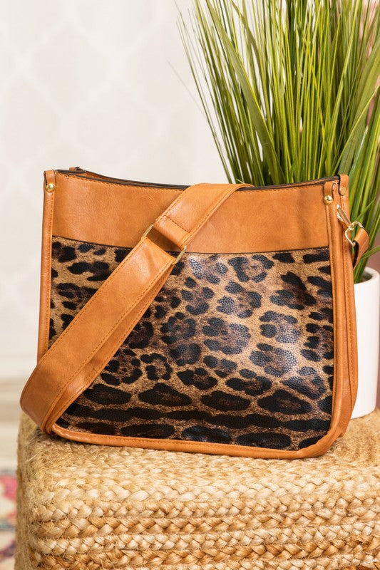Leopard Animal Print Crossbody Handbag Purse