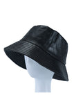 PU Leather Solid Color Bucket Hat
