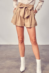 FRONT SELF TIE SHORTS