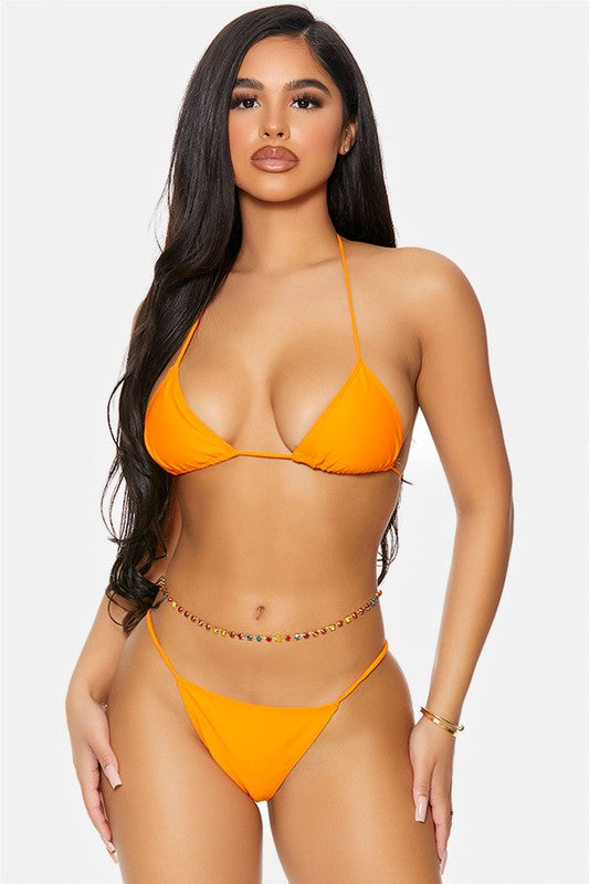 2 Piece Belly Chain Swimsuit