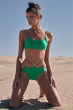 Green Gold Ring Sexy 2 Piece Swimsuit