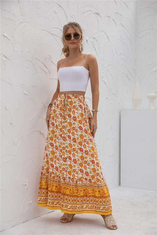 Print Maxi Skirt