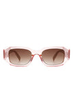 Rectangular Geometric Narrow Slim Retro Sunglasses