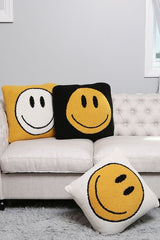 Luxury Soft Happy Face Print Cushion Cover