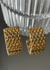 Gold plated special design stud earring