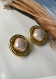 Retro style high quality pearl stud earring