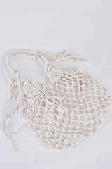 Ivory Fashion Cotton Fringe Net Bag
