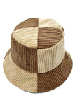 Color-Block Corduroy Bucket Hat