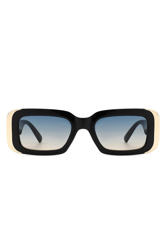 Rectangle Narrow Fashion Tinted Square Sunglasses