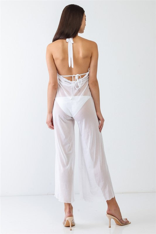 White Lace Sheer Lace Jumpsuit With Floral Ruffles And Bodycon Fit For  Women Perfect For Christmas Night Club And Sexy See Through Look T200107  From Xue04, $18.79 | DHgate.Com