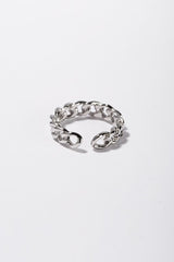 Open chain ring   silver