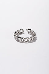 Open chain ring   silver