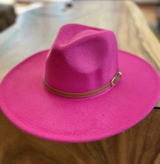 Structured wide brim panama hat With leather belt