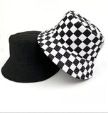 Checker bucket hats fisherman hat