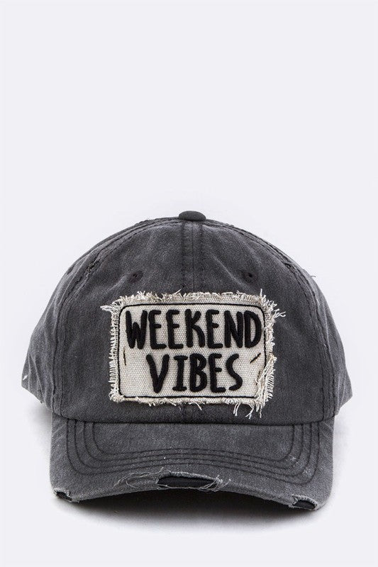 WEEKEND VIBES Embroidery Strapback - Arcade Attire 