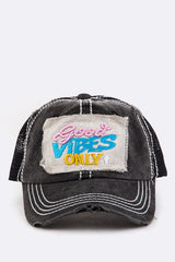 GOOD VIBES ONLY Embroidery Strapback - Arcade Attire 