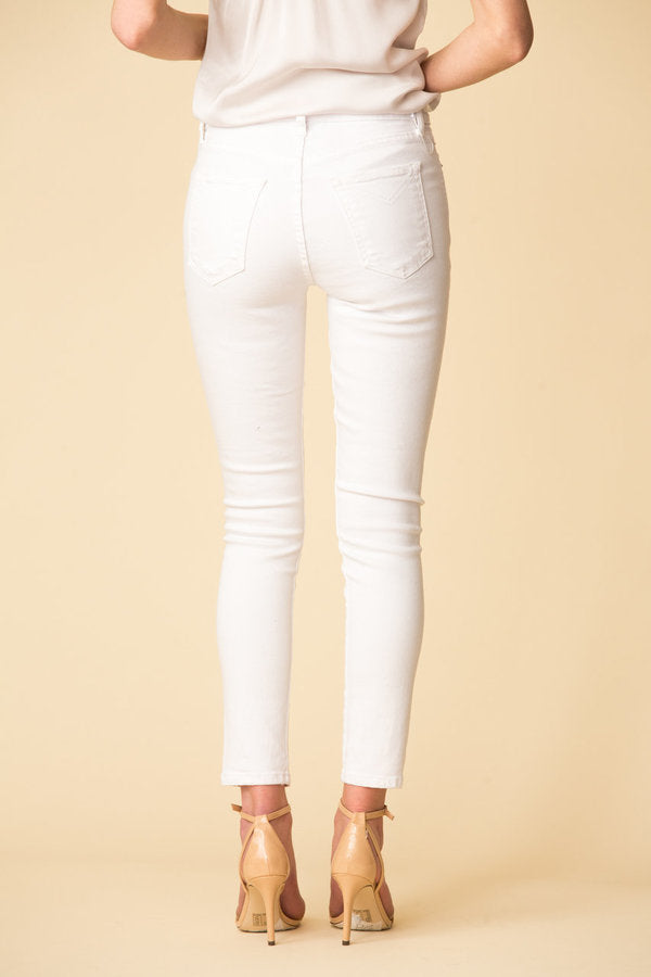 Derek Lam - Devi Distressed Mid-Rise Authentic Skinny Jeans White - Arcade Attire 